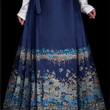 Оригинальная юбка Diancui Horse Face Женская повседневная одежда в новом китайском стиле Ming Hanfu Toasting Dress Костюм Mamian Dress