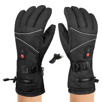 Перчатки с электрическим обогревом Перчатки с электрическим подогревом от аккумулятора Мягкие лыжные перчатки Перчатки с сенсорным экраном для женщин Мужские Перезаряжаемые перчатки Для