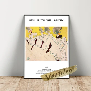 Плакат Анри Де Тулуз-Лотрека, Настенное изображение Труппы Мадемуазель Эглантин, Настенная роспись Старинного персонажа Тулуз-Лотрека
