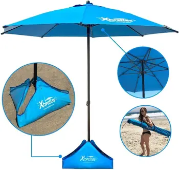 -Пляжный зонт с высокой ветроустойчивостью \ u2013 Песчаная основа - 7,5 \ u2019 Круглая \u2013 Патент подан, номер модели EGP-UMB-017
