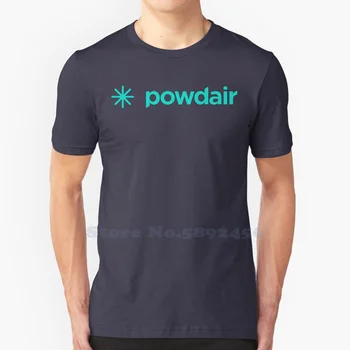 Повседневная футболка с логотипом Powdair, футболки с рисунком высшего качества из 100% хлопка
