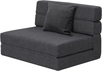 Раскладной диван-кровать ANONNER Диван из Пены с Эффектом памяти с Подушкой, Кресло-футон, Гостевая Кровать и Раскладной Диван, Моющееся Покрывало Twin Size,