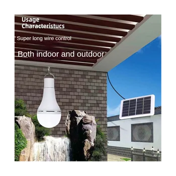 Светодиодная лампа на солнечной энергии, перезаряжаемая лампа для внутреннего кемпинга, солнечная лампа для палатки с дистанционным управлением