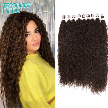 Синтетические кудрявые пучки вьющихся волос, удлиненные волосы длиной 80-90 см, волна воды, искусственные волосы из термостойкого волокна для женщин