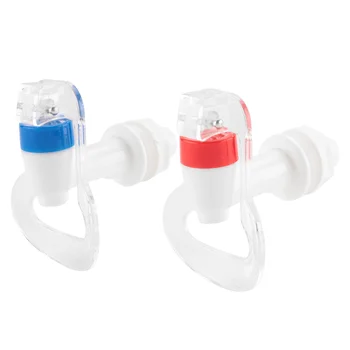 Сменный нажимной кран для подачи воды - синий и красный патрубки для холодной и горячей воды в упаковке