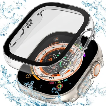 Стекло + Чехол Для Apple Watch Ultra 49mm band smartwatch PC Бампер + Защитная Пленка Для Экрана Закаленное Покрытие iwatch series Ultra Аксессуары