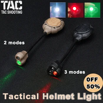 Тактический свет на шлеме WADSN, стробоскоп, красный, зеленый, белый, с ИК-3-режимным сигнальным светом безопасности, светильник на шлеме, аксессуар для охоты на открытом воздухе.