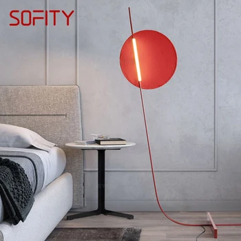 Торшер SOFITY Nordic Red, Модная современная Семейная гостиная, Креативная Светодиодная декоративная лампа для спальни