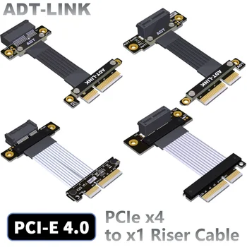 Удлинительный кабель ADT-Link PCI Express 4.0 x4-x1 от мужчины к женщине PCI-e x1 RAID SSD LAN USB-карты Расширения Gen4 Full Speed