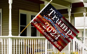 Флаг 2024 года Флаг Дональда Трампа Сохранит Америку отличной Устойчивостью к выцветанию и долговечностью Флаги 2024 года Баннер для президента США для сада и дома в помещении