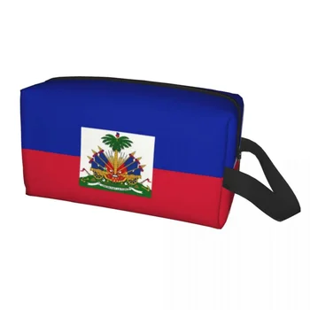 Флаг Гаити Косметичка Женская Дорожная Косметический Органайзер Модные Сумки Для Хранения Туалетных Принадлежностей