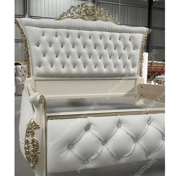 Французские роскошные высококачественные комплекты для спальни и дома King Queen Деревянная кровать