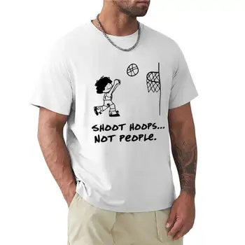 Футболка Shoot Hoops Not People, черная футболка, винтажная одежда, корейская модная мужская тренировочная рубашка