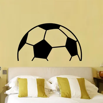 Футбольные спортивные наклейки на стены Для мальчиков Наклейка на стену в спальне Футбольный Декор стен Виниловый Дизайн Настенные росписи Спорт Для детей