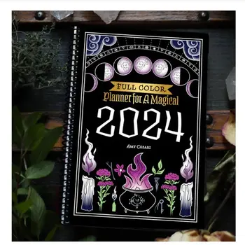 Эстетичный планировщик для волшебного рождественского подарка, Новая книга с иллюстрациями 2024 года, Полноцветный декор комнаты, украшение для рабочего стола