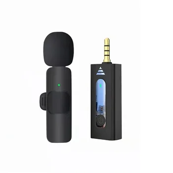 K35 Петличный Нагрудный Микрофон С Шумоподавлением Беспроводной 3,5 мм Всенаправленный Конденсаторный Микрофон для Камеры AUX Динамик