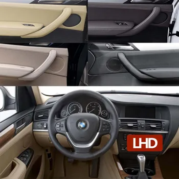 3ШТ Внутренняя Дверная ручка Кожаный чехол Комплект отделки для BMW X3 X4 F25 F26 LHD