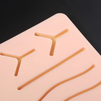 Высококачественная Силиконовая накладка для наложения швов на человеческую кожу 3 слоя кожи Многоразового использования Челночный корабль