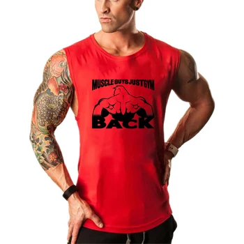 Спортивная одежда Muscleguys Летняя хлопчатобумажная рубашка без рукавов для бодибилдинга, майка для фитнеса, мужская майка Muscle Fit