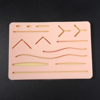 Высококачественная Силиконовая накладка для наложения швов на человеческую кожу 3 слоя кожи Многоразового использования Челночный корабль