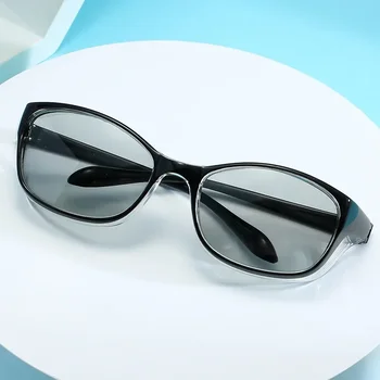 Прозрачные черные фотохромные солнцезащитные очки Новые модели UV400 в пластиковой зеркальной оправе, солнцезащитные очки для мужчин с боковой защитой глаз