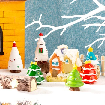 Мини-Рождественская Елка, микро-Ландшафтное украшение приборной панели автомобиля, Настольные Украшения для дома