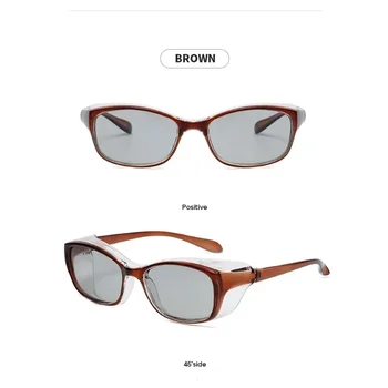 Прозрачные черные фотохромные солнцезащитные очки Новые модели UV400 в пластиковой зеркальной оправе, солнцезащитные очки для мужчин с боковой защитой глаз