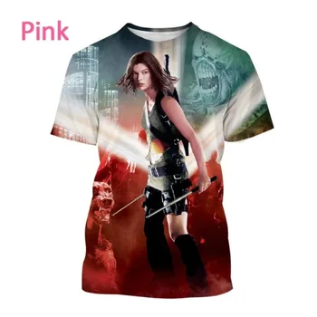 Футболка с 3D-принтом Resident Evil Alice, повседневная футболка унисекс в стиле хип-хоп, мужская одежда для косплея, футболки для мужчин, футболки для косплея, футболки для мужчин